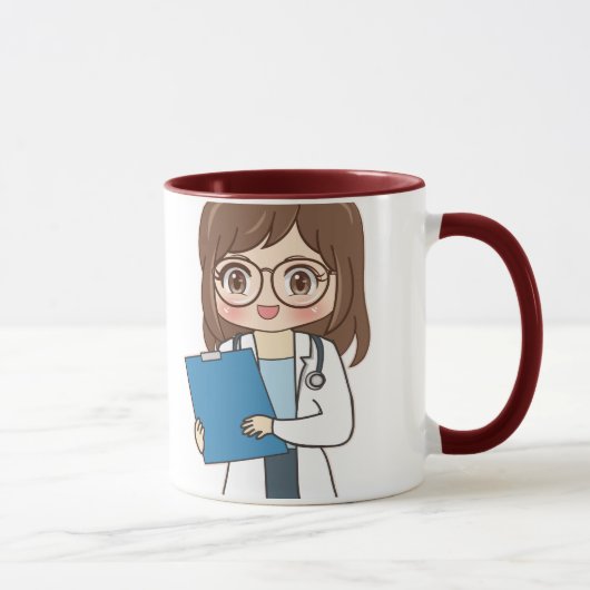 Mug Doctorat customisé Dr (Votre nom) Doctorat 5e (Droite)