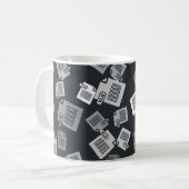 Mug Document de fichier XLS gris. Télécharger l'icône  (Devant gauche)