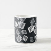 Mug Document de fichier XLS gris. Télécharger l'icône  (Centre)