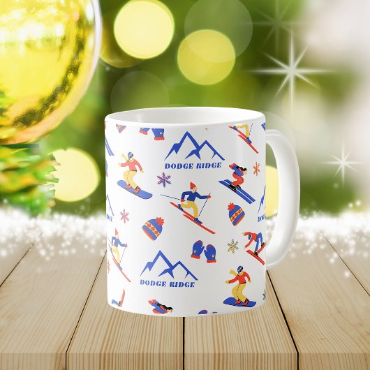 Mug Dodge Ridge California Ski Snowboard Motif