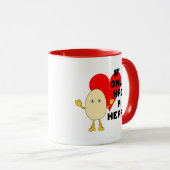 Mug d'oeuf anti-Valentin (Devant droit)