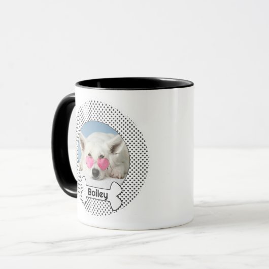 Mug Dog and Bone Custom Name and Photo (Devant gauche)
