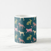 Mug Dog Cat Horse Animal Silhouettes Pattern (Centre)