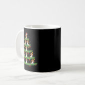Mug Dog Christmas Tree, Beagle Puppy Holiday Design Fo (Devant gauche)