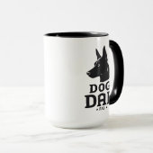 Mug Dog Dad Gifts for Him – Funny & Custom Gea (Devant droit)