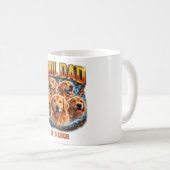 Mug Dog Dad Portrait Personalized Number Custom Design (Devant droit)