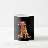Mug Dog Golden Retriever Santa Christmas Xmas Lights ( (Centre)