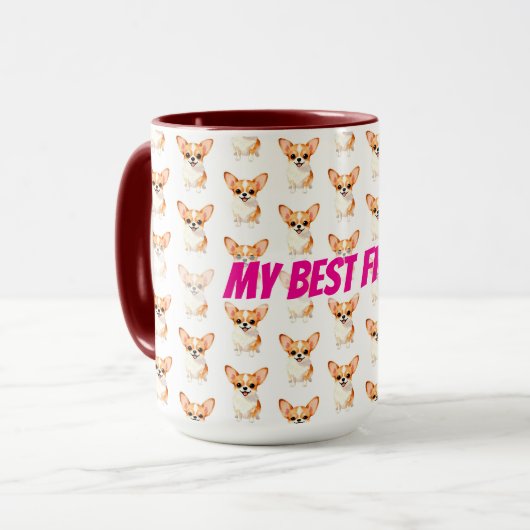 Mug Dog Grooming Personalized Luxury Trendy Collection (Devant gauche)
