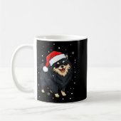 Mug Dog Holiday Meranian Dog Santa Illustration - Fluf (Gauche)