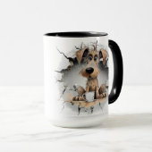 Mug dog in a cracked wall (Devant droit)