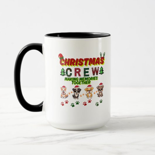 Mug Dog Lover Christmas Family-Christmas crew dogs (Gauche)