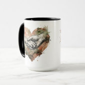Mug Dog Lover Human Animal Bond Watercolor Heart (Devant gauche)