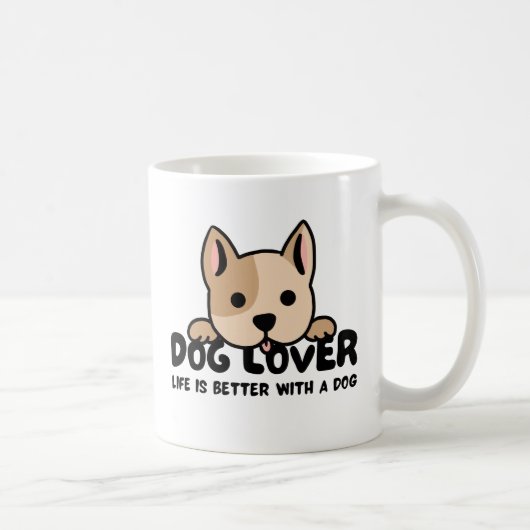 Mug Dog lover - Life is better with a dog (Droite)