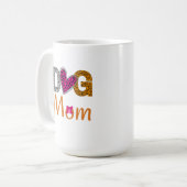 Mug Dog Mom Leopard Print/Trending Dog Lover Gift (Devant gauche)