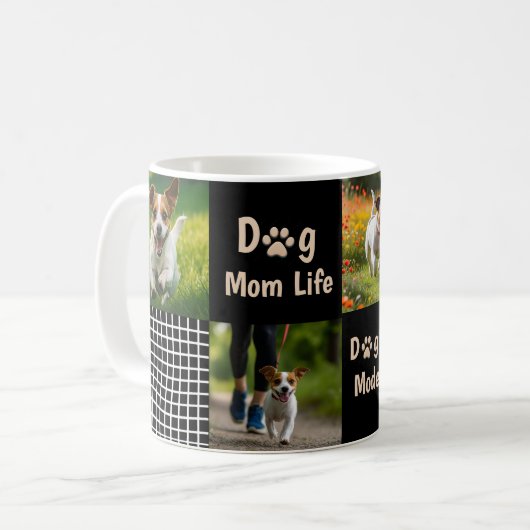 Mug Dog Mom Mode ON Modern Pet Lover Design (Devant gauche)