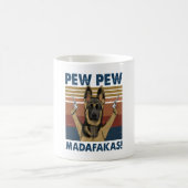 MUG DOG PEW PEW MADAFAKAS VINTAGE RETRO (Centre)