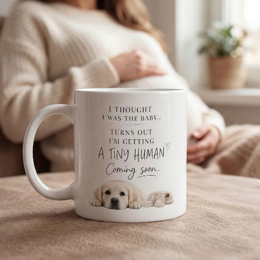 Mug Dog Pregnancy Announcement