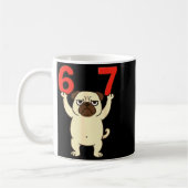 Mug Dog Pug Funny 67 Meme Six Seven  (Gauche)