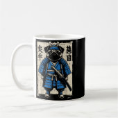 Mug Dog Pug Samurai Funny Japanese Warrior Art Men Wom (Gauche)