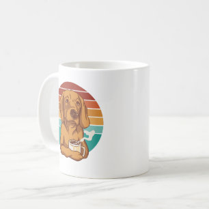 Mug dog with coffee