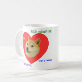 Mug Doge beaucoup de Valentines de jour d'amour très (Devant gauche)