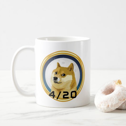 Mug Dogecoin Doge Day 4/20 Stock Market Crypto Funny (Avec donut)