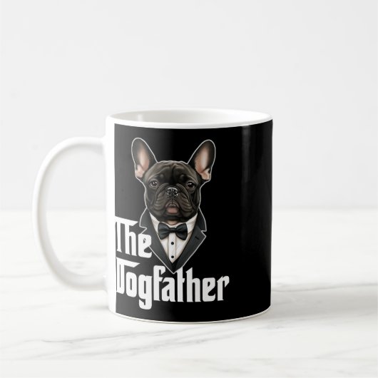 Mug Dogfather French Buldog Papa Frenchie Papa Chien P (Gauche)
