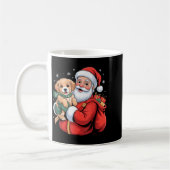 Mug Dogs Golden Retriever Puppy Santa Christmas Funny (Gauche)