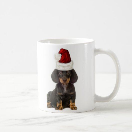 Mug Dogs~Original Ditzy Mug~Dachshund~Christmas (Droite)
