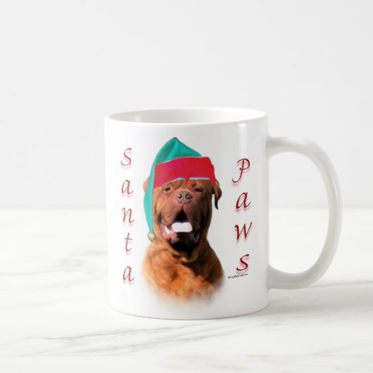 Mug Dogue de Bordeaux Père Noël Paws (Droite)