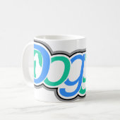 Mug Dogue Texte avec tête (Devant gauche)