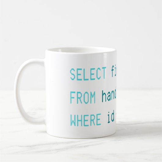 MUG DOIGT MOYEN DE CODER - SÉLECTIONNEZ LE DOIGT DE LA (Gauche)