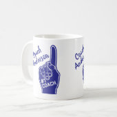 Mug Doigt personnalisé de mousse d'entraîneur du (Devant gauche)