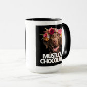 Mug Doit aimer les chocolats labs bruns labrador retri (Devant droit)