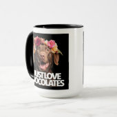 Mug Doit aimer les chocolats labs bruns labrador retri (Devant gauche)