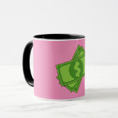 Mug Dollar de l'argent du dessin (Devant gauche)