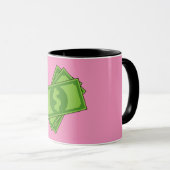 Mug Dollar de l'argent du dessin (Devant droit)