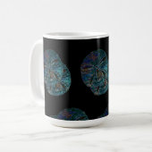 Mug Dollar de sable Abstrait Artsy bleu noir cadeau Fa (Devant gauche)