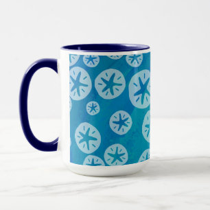 Mug Dollar de sable blanc et Motif bleu