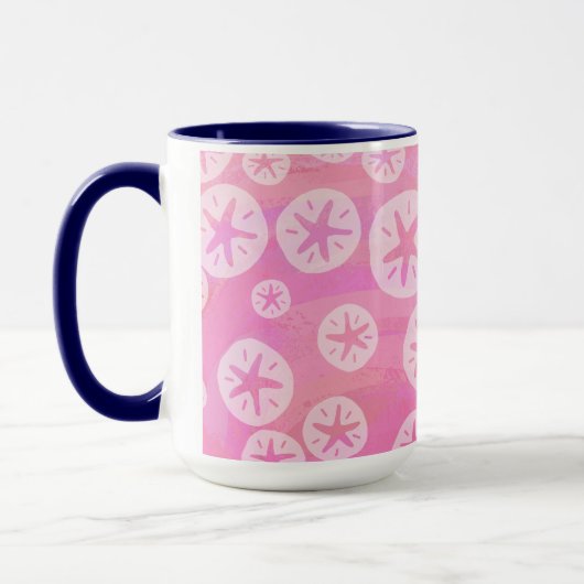 Mug Dollar de sable blanc et rose (Gauche)