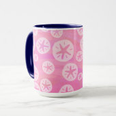 Mug Dollar de sable blanc et rose (Devant gauche)