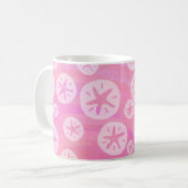 Mug Dollar de sable blanc et rose (Devant gauche)