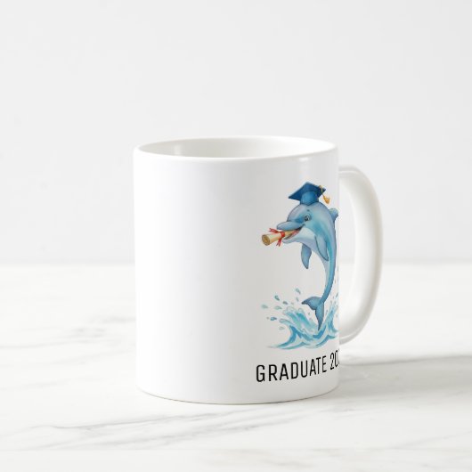 Mug Dolphin Graduation Personalized (Devant droit)
