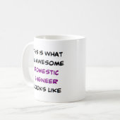 Mug domestic engineer, awesome (Devant gauche)