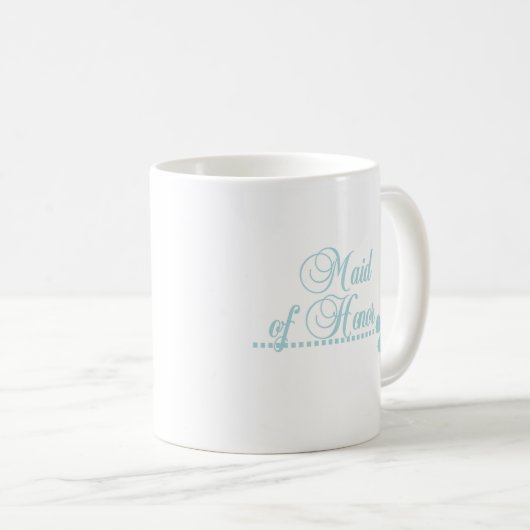 Mug Domestique de l'élégance de Teal d'honneur (Devant droit)