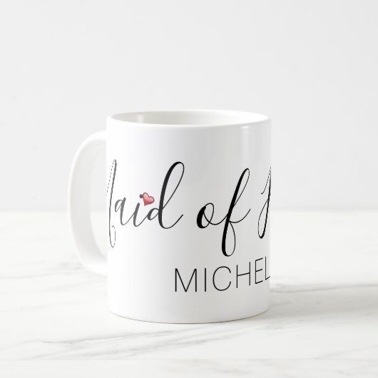 Mug Domestique d'honneur avec le nom (Devant gauche)