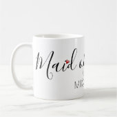 Mug Domestique d'honneur avec le nom (Gauche)