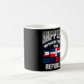 Mug Dominicain Le Plus Heureux Quand Je Suis En Républ (Devant droit)