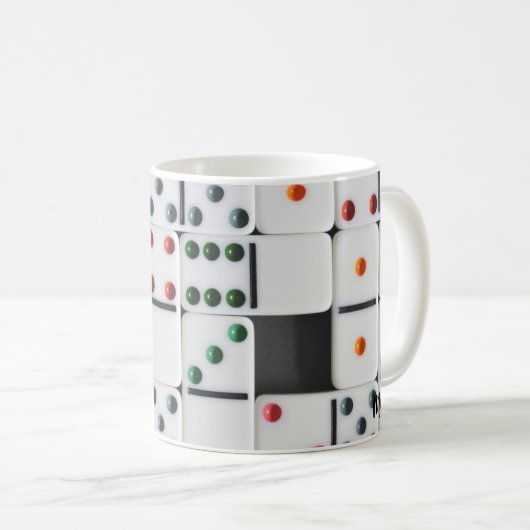 Mug Dominoes Tile Photo (Devant droit)