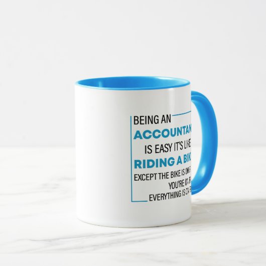 Mug don comptable drôle, être comptable est facile (Devant droit)